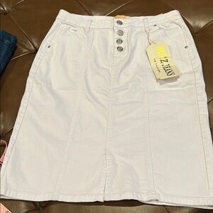 Women's White Button-Front Pencil Skirt NWT